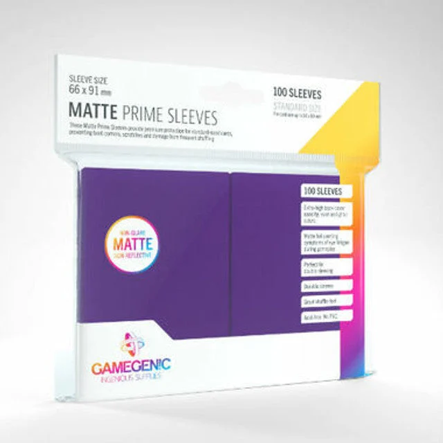 Gamegenic Matte Prime Standard Sleeves: Purple 100ct - Northwest Sportscards