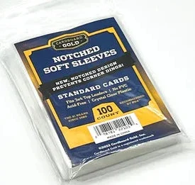 Cardboard Gold Standard Notched Soft Sleeves Pack - Gold River Distributing