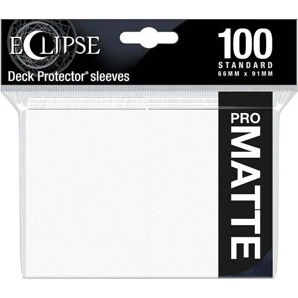 Eclipse Standard Sleeves: Matte Arctic White 100ct - Northwest Sportscards