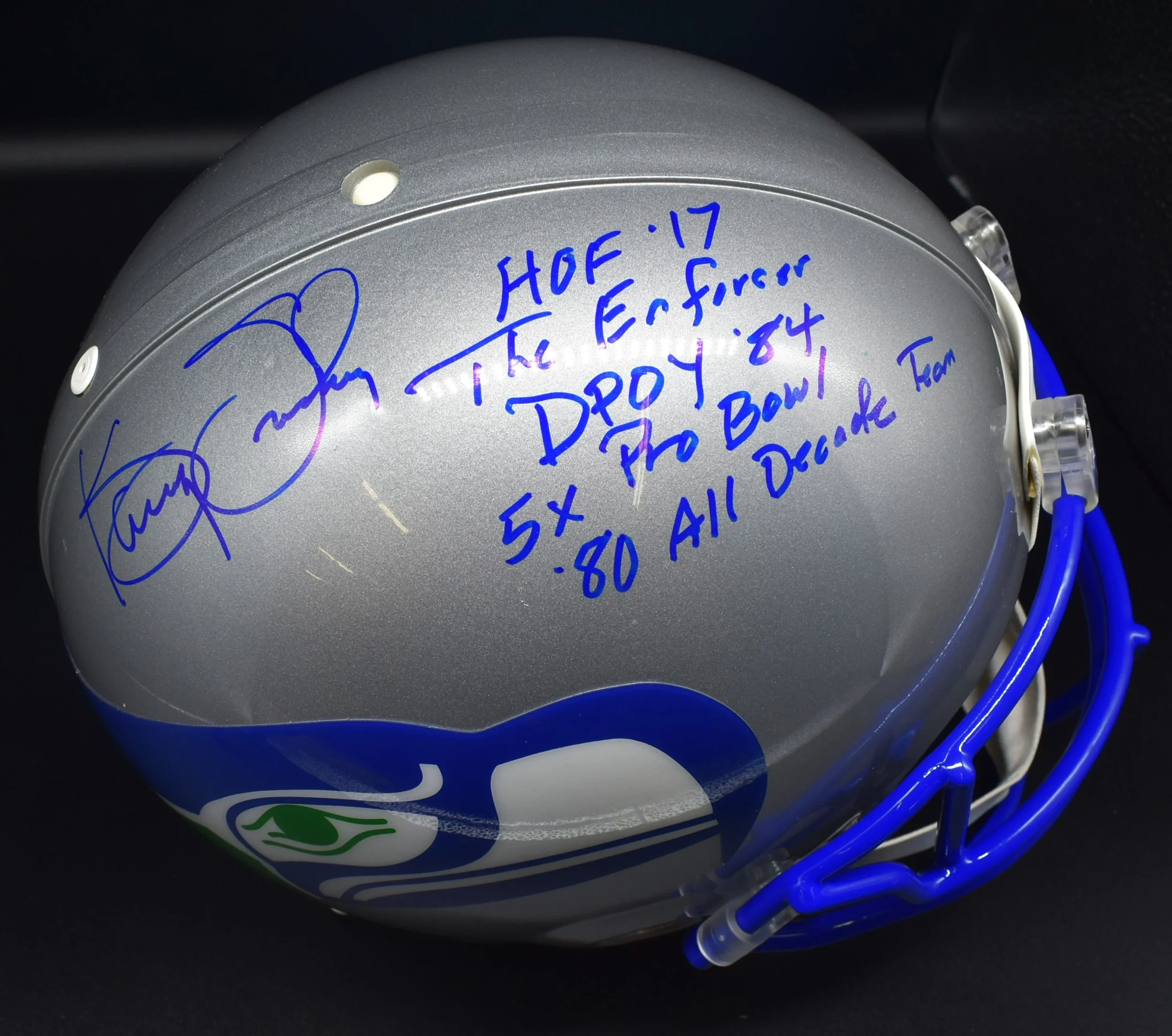 Kenny Easley Signed Seahawks Retro Full Size Authentic Helmet w/ 5 inscriptions JSA - Northwest Sportscards