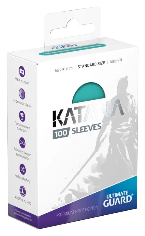 Ultimate Guard Standard Size Katana Sleeves Turquoise 100ct - Northwest Sportscards