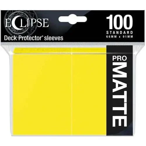 Eclipse Standard Sleeves: Matte Yellow 100ct - Northwest Sportscards