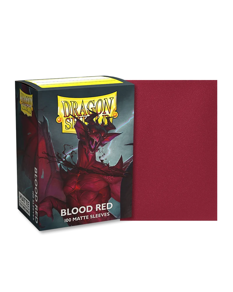 Dragon Shield Sleeves Blood Red Matte Standard 100ct - Northwest Sportscards