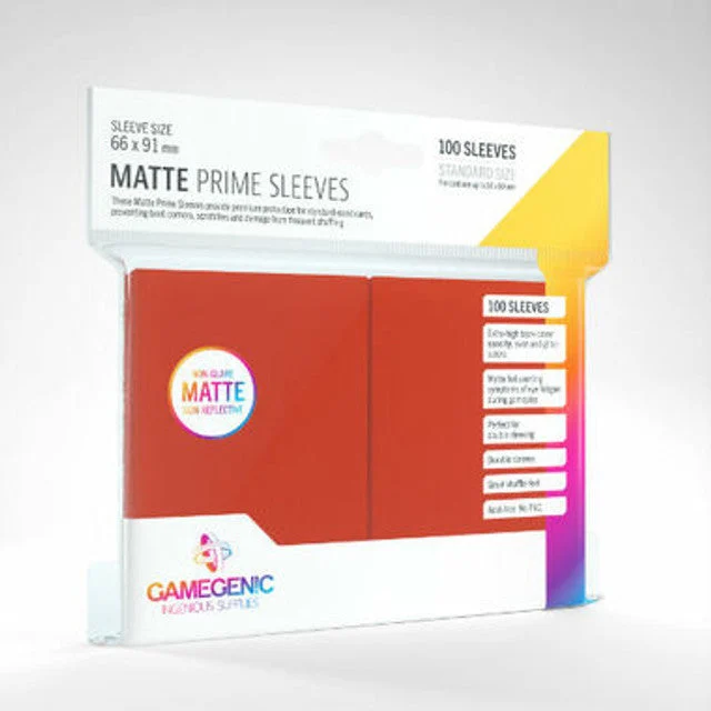 Gamegenic Prime Standard Sleeves: Red - Northwest Sportscards