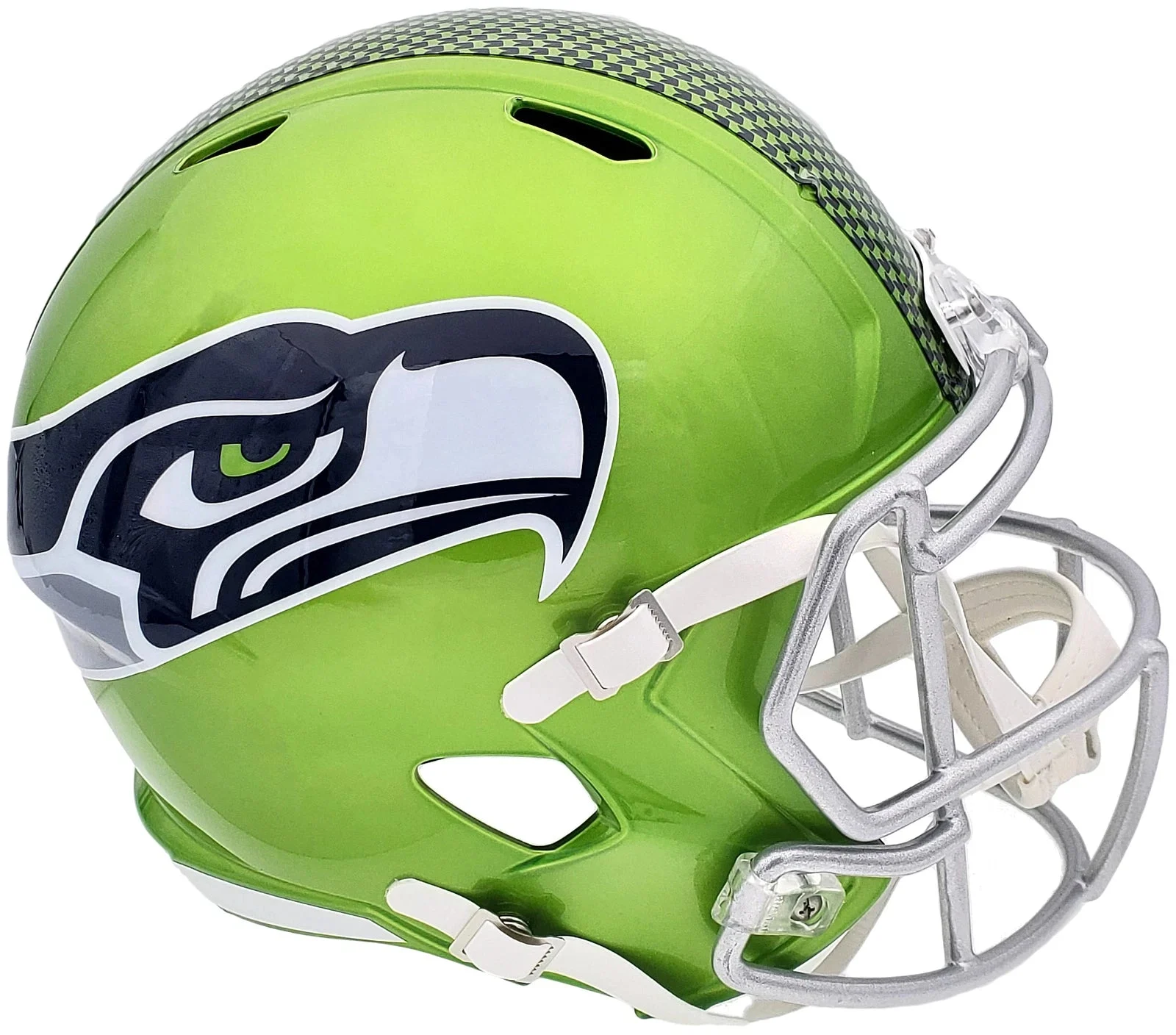 Seahawks Full Size Replica Flash Green Helmet Unsigned - Northwest Sportscards