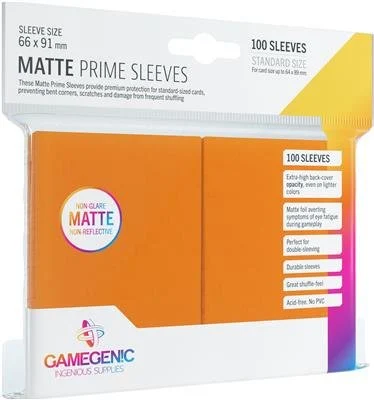 Gamegenic Matte Standard Prime Sleeves: Orange 100ct - Northwest Sportscards