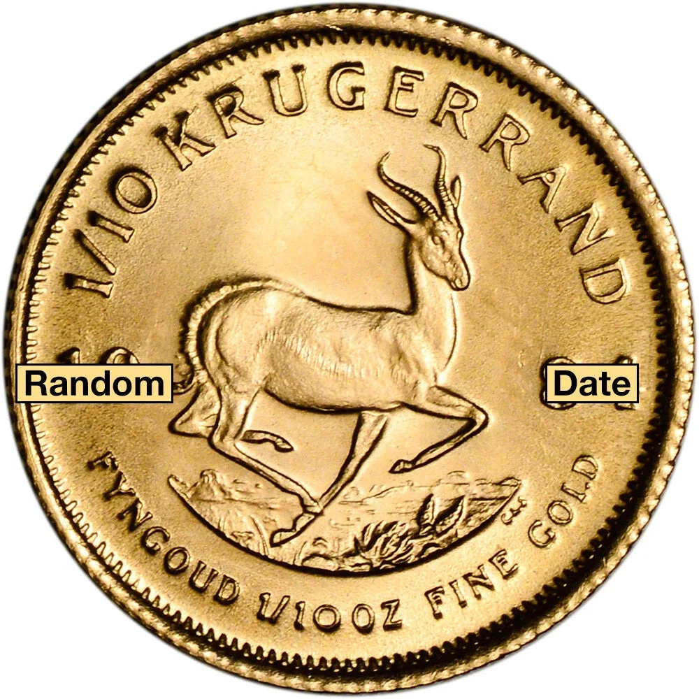 Gold 1/10th Ounce Krugerrand Random Year - Northwest Sportscards