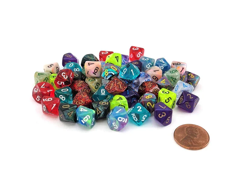 Chessex Mini Dice d10 50ct Bag - Northwest Sportscards