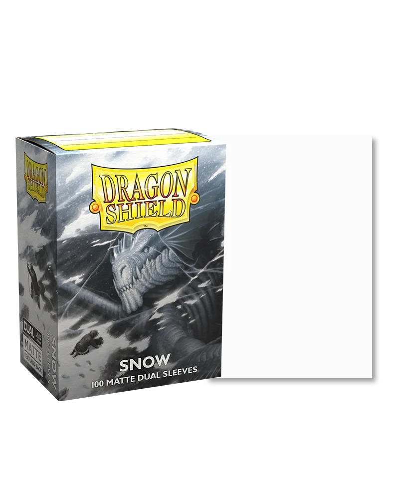 Dragon Shield Sleeves Snow Dual Matte Standard 100ct - Northwest Sportscards
