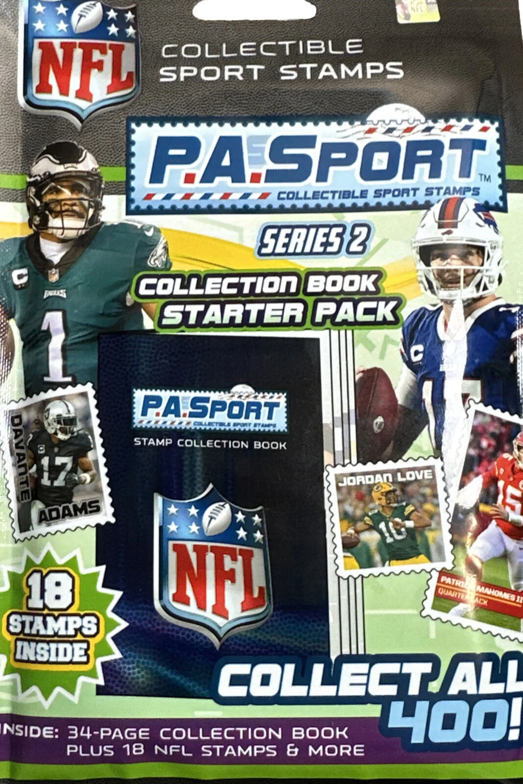 P.A. Sport Stamps Series 2 Starter Pack 34 Page Book + 18 Stamps - Northwest Sportscards