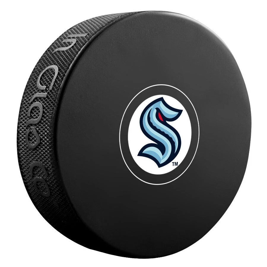 Official Seattle Kraken Unsigned NHL Team Logo Autograph Model Hockey Puck - Northwest Sportscards