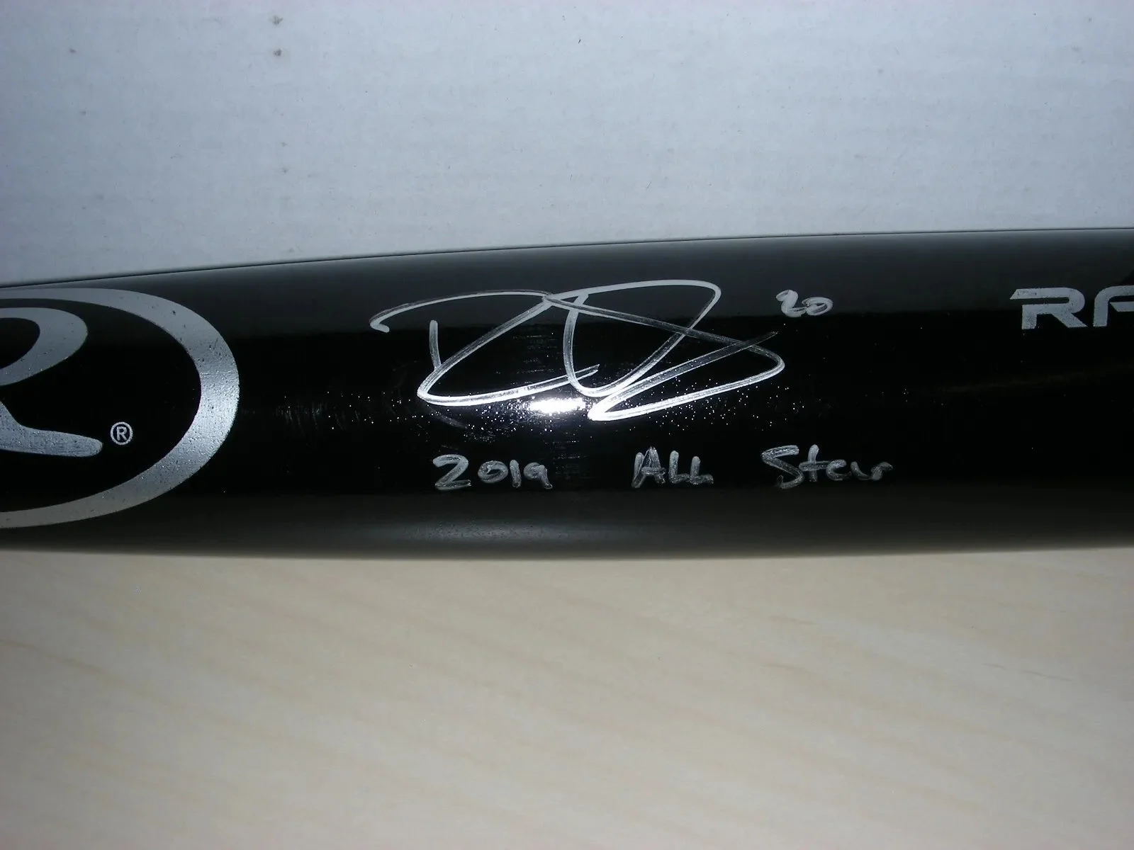Daniel Vogelbach Signed Black Bat w/2019 All Star Inscription JSA - Northwest Sportscards